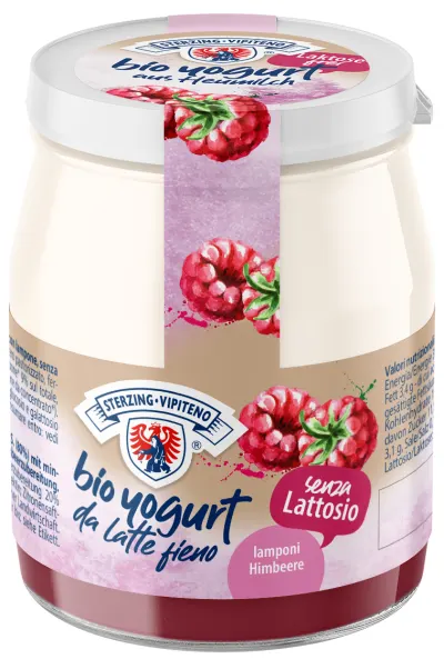 Jogurt Malinowy z Mleka Siennego Bezglutenowy BIO 150 g Sterzing-Vipiteno