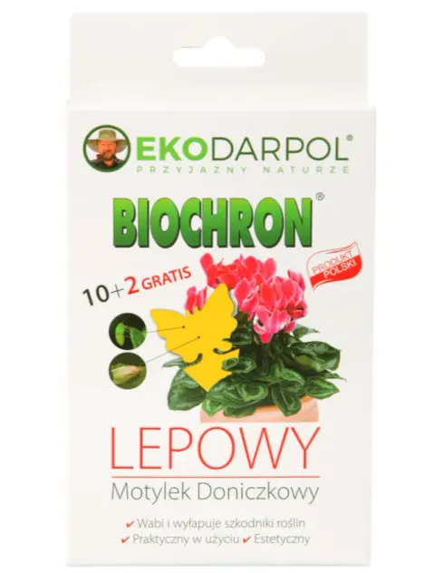 Tablice Lepowe (Motylki) 10 szt. + 2 szt. Gratis – na szkodniki roślin – Biochron