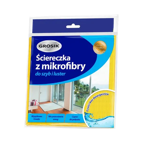 GROSIK ŚCIERKA Z MIKROFIBRY DO SZYB