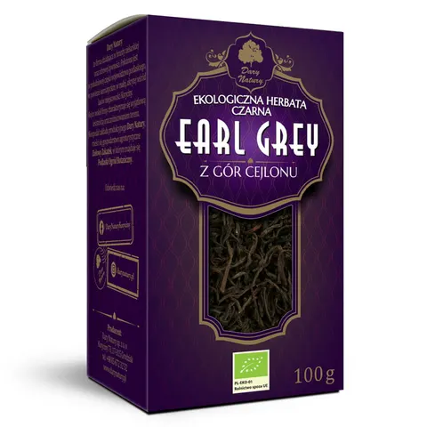 Herbata Czarna Liściasta Earl Grey BIO 100 g Dary Natury