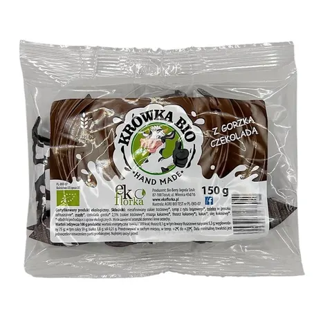 Krówki z Czekoladą Gorzką Bezglutenowe BIO 150g Ekoflorka