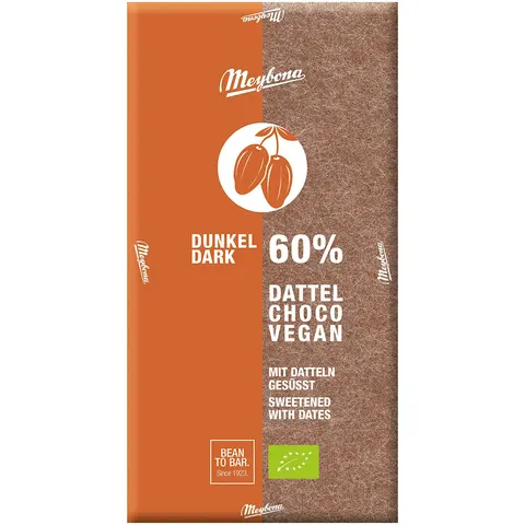 Tabliczka Kakaowa 60% Słodzona Daktylami BIO 80g Maybona