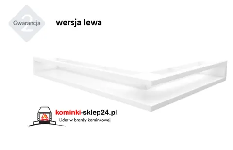 kratka LUFT narożny lewa / prawa biały 766x547x90 mm