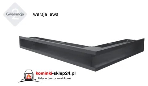 kratka LUFT narożny lewa / prawa grafit 766x547x90 mm