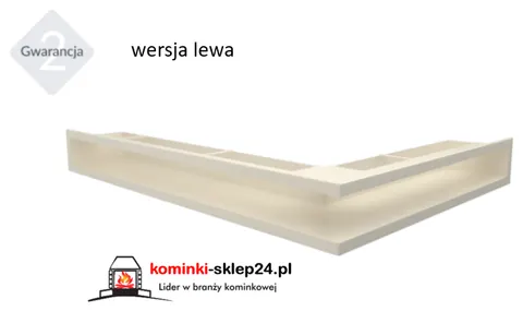 kratka LUFT narożny lewa / prawa kremowy 766x547x90 mm