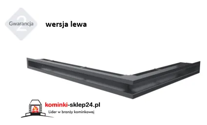 kratka LUFT narożny lewa / prawa grafit 766x547x60 mm