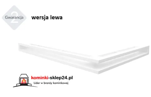 kratka LUFT narożny lewa / prawa biały 766x547x60 mm
