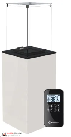 Ogrzewacz gazowy PATIO MINI M panel biały na pilota, moc: 4,9-8,2 kW