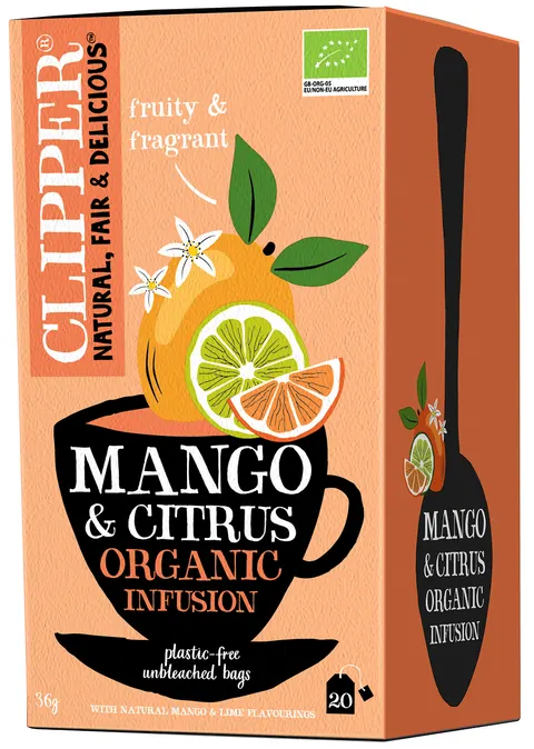 Herbata o Smaku Mango i Owoców Cytrusowych BIO 36 g Clipper