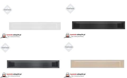 kratka kominkowa luft 90x600 mm - kolor: czarny biały kremowy grafitowy