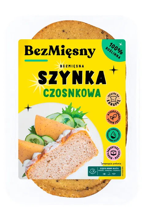 BEZMIĘSNA SZYNKA CZOSNKOWA 120 g - BEZMIĘSNY