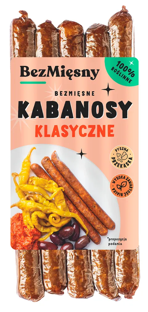 Kabanosy Klasyczne Roślinne 160g Bezmięsny