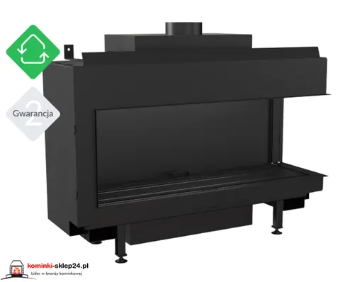 wkład kominkowy LEO 100 prawy na gaz techniczny LPG 4,3-9,2 kW
