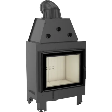 wkład kominkowy MBZ 13 czarny szamot z acumotte + dolot moc 6-16 kw