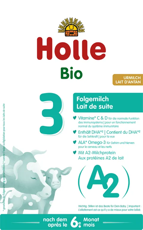 Mleko A2 Krowie 3 Następne dla Niemowląt po 6 Miesiącu BIO 400 g Holle