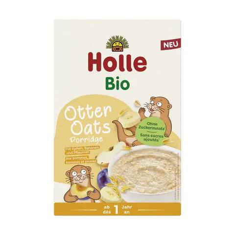 Owsiankowa Wydra Banan - Śliwka - Jabłko bez Dodatku Cukrów od 1 Roku BIO 200 g Holle