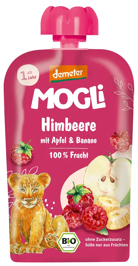 Mus Jabłko - Banan - Malina bez Dodatku Cukrów od 1 Roku Demeter BIO 100 g Mogli
