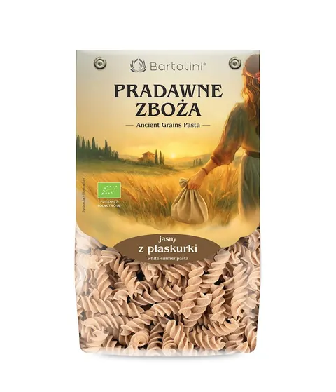 Makaron (z Płaskurki Jasny) Świderki BIO 250g Bartolini (Pradawne Zboża)