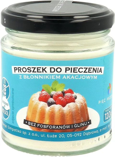 Proszek do pieczenia z błonnikiem akacjowym bezglutenowy 120 g Pięć Przemian