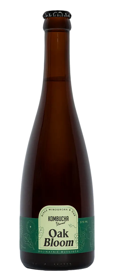 Kombucha Oak Bloom na Płatkach Dębu o Smaku Białych Winogron BIO 375ml Kombucha by Laurent