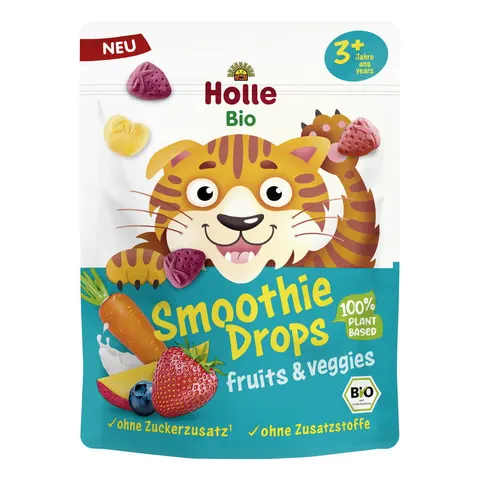 Chrupki Owocowo - Warzywne Liofilizowane do Smoothie Bez Dodatku Cukrów od 3 Roku BIO 15g Holle