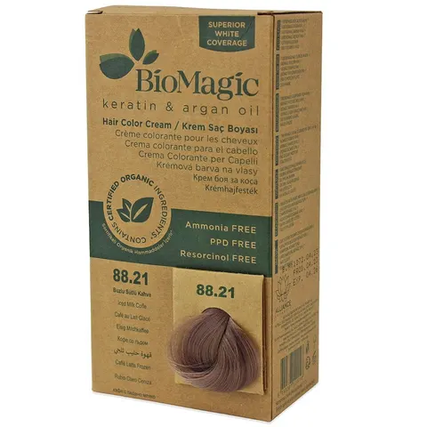 Farba do Włosów Mroźna Kawa z Mlekiem (88.21) 250g BioMagic