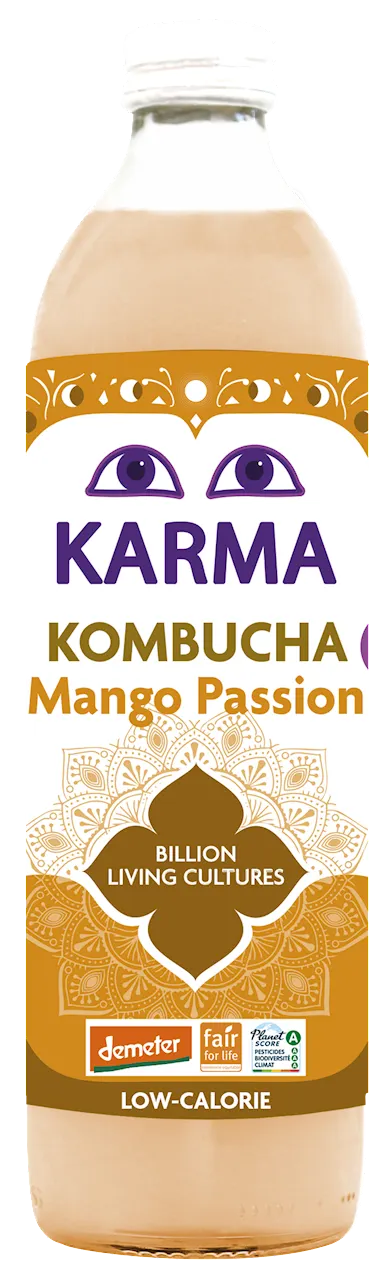 Kombucha z Mango i Marakują Fair for Life Demeter BIO 500 ml Karma Kombucha