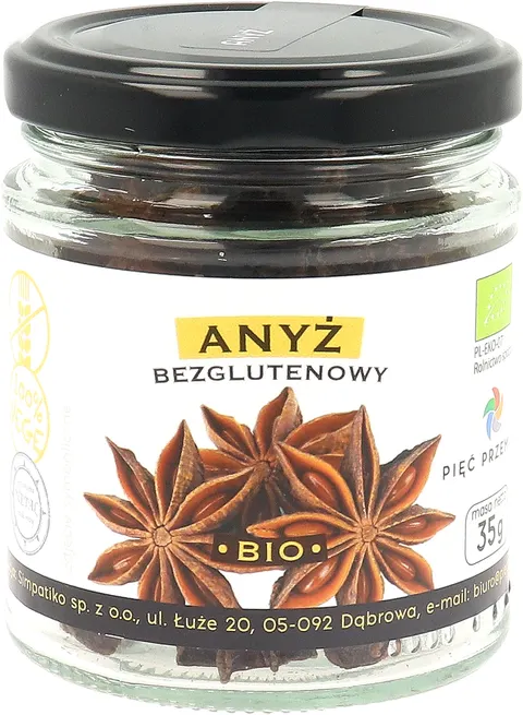 Anyż Gwiazdkowy Bezglutenowy BIO 35 g Pięć Przemian