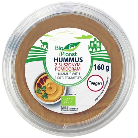 Hummus z Suszonymi Pomidorami BIO 160g Bio Planet