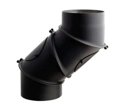 Kolano nastawne spalinowe stalowe fi 130 st m 2mm 4 segmentowe UNI