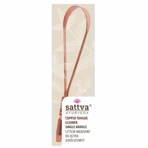 Czyścik Miedziany do Języka Pojedynczy - Sattva (Ayurveda)