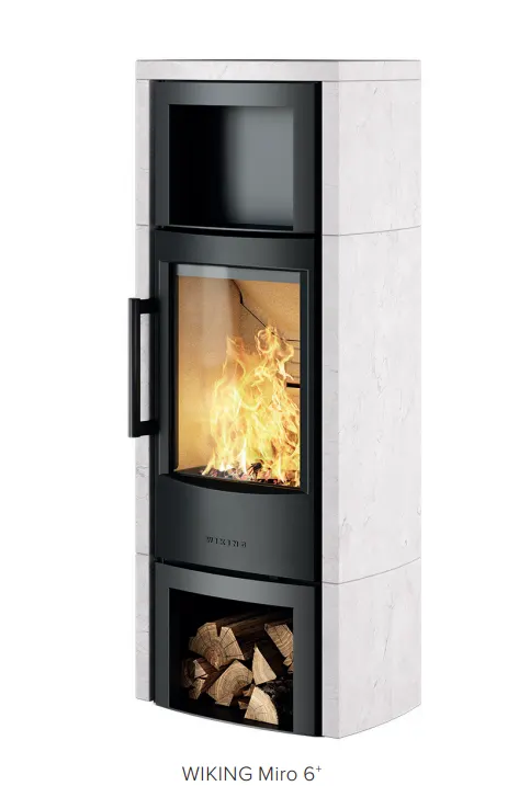 Wiking Miro 6 kamień naturalny jasny - Automatic piec wolnostojący koza 4,9kW