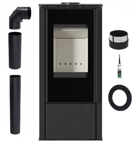 Piec wolnosotojący koza HATI Ø 150 5,5 kW zestaw 2