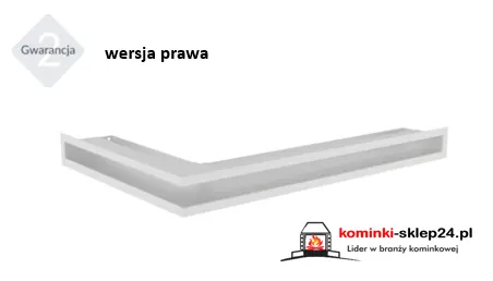 kratka LUFT narożny lewa / prawa biały 600x400x60