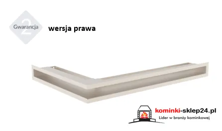 kratka LUFT narożny lewa / prawa kremowy 600x400x60