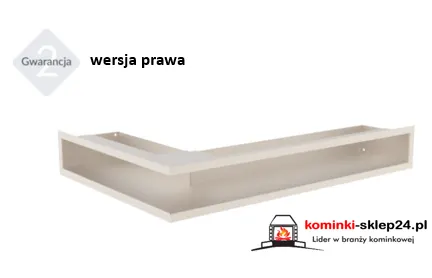 kratka LUFT narożny lewa / prawa kremowy 600x400x90