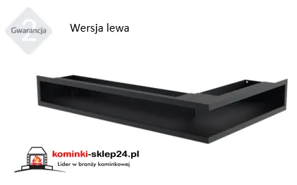 kratka LUFT narożny lewa / prawa grafit 600x400x90