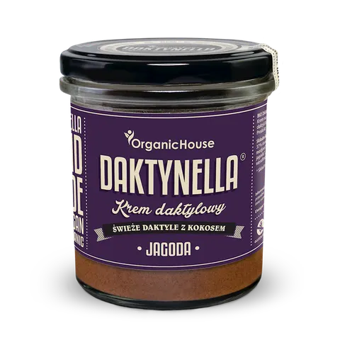 Krem Kokos - Daktyle Medjool - Jagoda Bezglutenowy BIO 280 g Organichouse