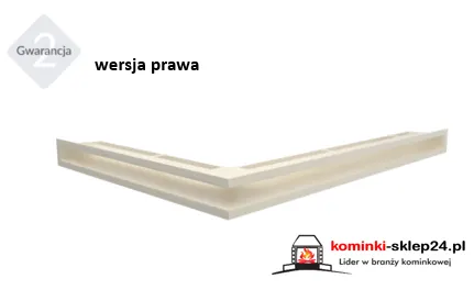 kratka LUFT SF (płytka) narożny lewa / prawa kremowy 766x547x60 mm
