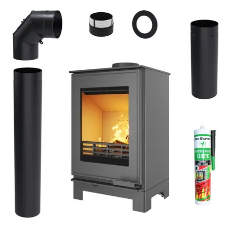 ZESTAW: Piec wolnostojący KAWMET HARITA S15v Basic ECO 5,7 kW + akcesoria