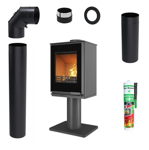 ZESTAW: Piec wolnostojący KAWMET HARITA S15v Leg Decor ECO 5,7 kW + akcesoria