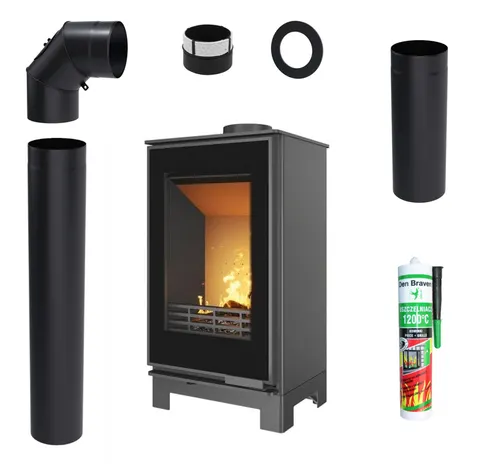 ZESTAW: Piec wolnostojący KAWMET VENUS S16 Basic Decor ECO 9,5 kW + akcesoria