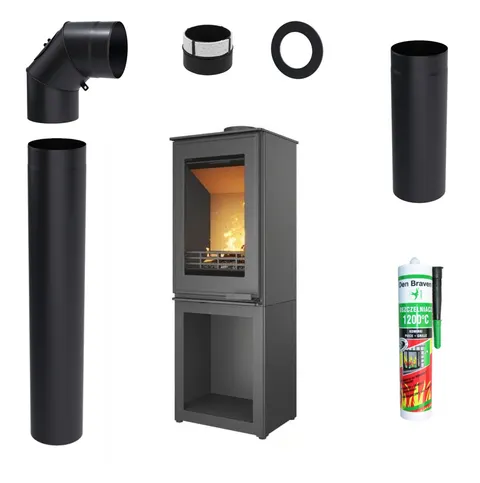 ZESTAW: Piec wolnostojący KAWMET VENUS S16 L-BOX ECO 9,5 kW + akcesoria