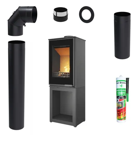 ZESTAW: Piec wolnostojący KAWMET VENUS S16 L-BOX Decor ECO 9,5 kW + akcesoria
