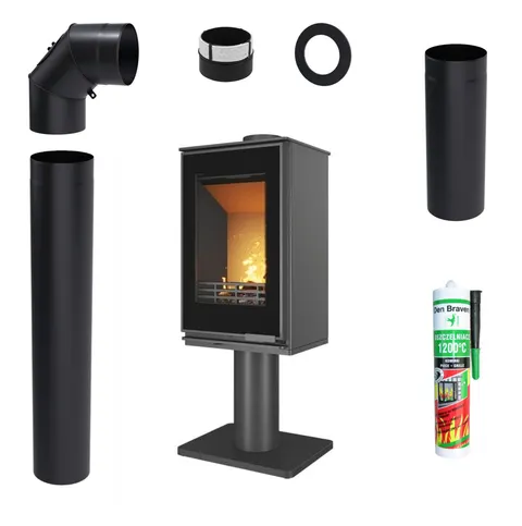ZESTAW: Piec wolnostojący KAWMET VENUS S16 Leg Decor ECO 9,5 kW + akcesoria