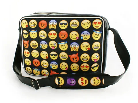 Torba listonoszka skórzana Emoji