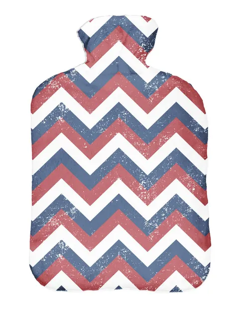 Termofor ze sweterkiem 2 litrowy Full Zig Zag Blue