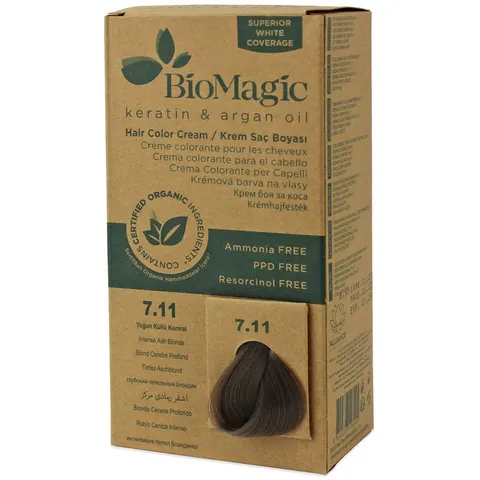 Farba do Włosów Intensywny Popielaty Blond 250 g Biomagic