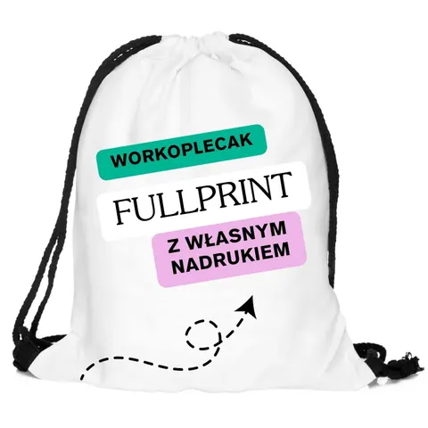 Worek biały z własnym nadrukiem