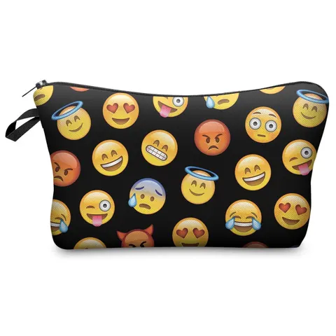 Kosmetyczka damska Emoji black